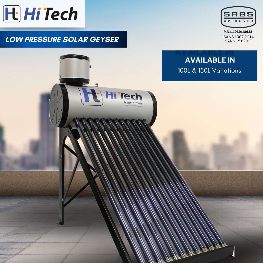 HiTech Low Pressure Solar Geyser 100L