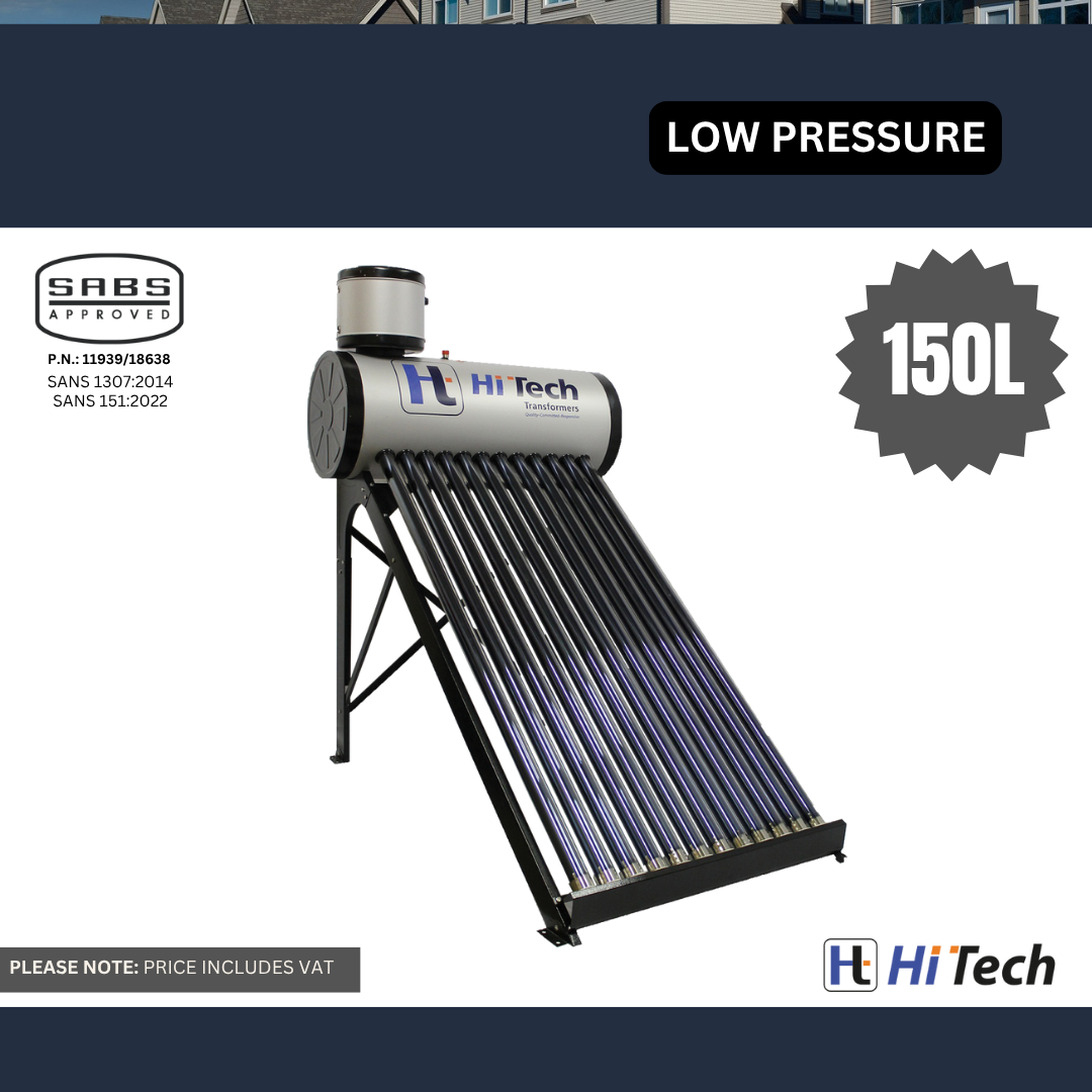 HiTech Low Pressure Solar Geyser 150L